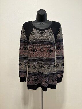 Maurices Southwest Blanket Pattern knit Sweater Women Small Pullover